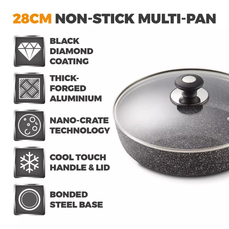 Zareema 28cm Non-Stick Multi Pan – Precision Cooking Essential - Image 2